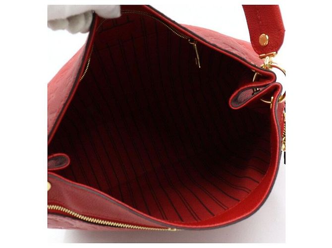 Louis Vuitton Borsa a Spalla e Borsa a Tracolla Monogram Empreinte Spontini Rossa Rosso - vista 6