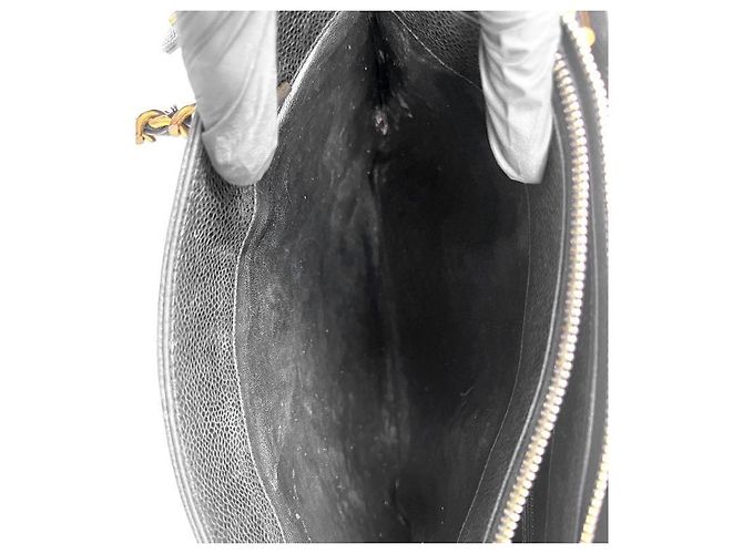 Chanel Borsa a Spalla Black Caviar CC Pocket Nero - vista 12