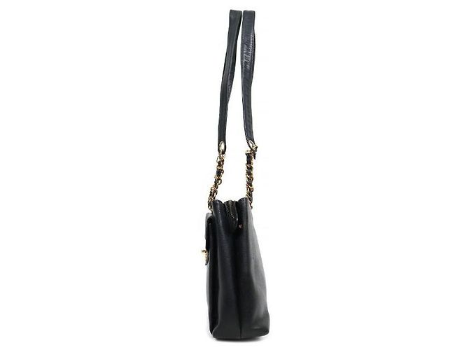Chanel Borsa a Spalla Black Caviar CC Pocket Nero - vista 2