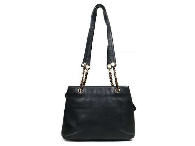 Chanel Borsa a Spalla Black Caviar CC Pocket Nero - vista 3