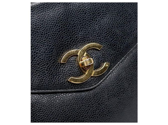 Chanel Borsa a Spalla Black Caviar CC Pocket Nero - vista 7
