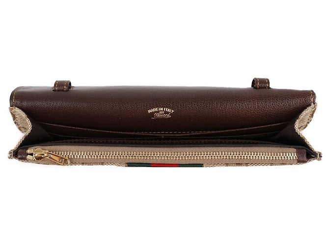 Gucci Cartera con correa Horsebit Web Castaño - vista 7