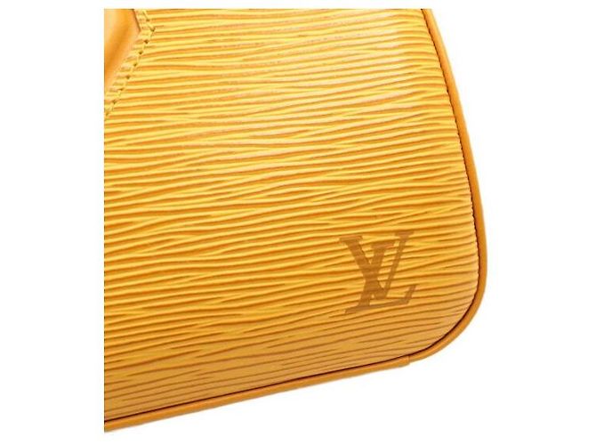 Louis Vuitton Borsa Tote in pelle giallo jasmine - vista 10