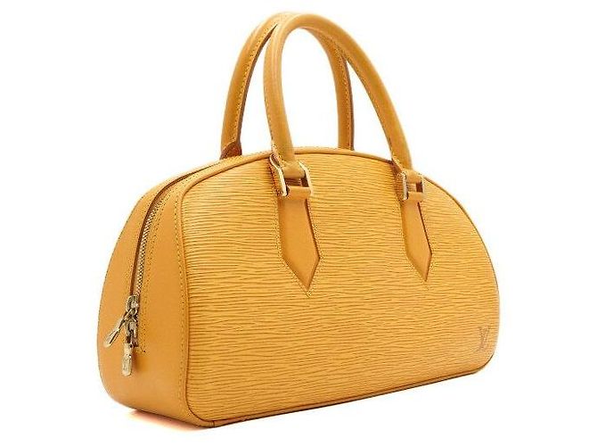 Louis Vuitton Borsa Tote in pelle giallo jasmine - vista 3