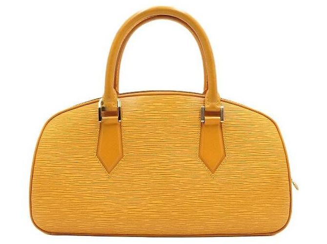 Louis Vuitton Borsa Tote in pelle giallo jasmine - vista 4