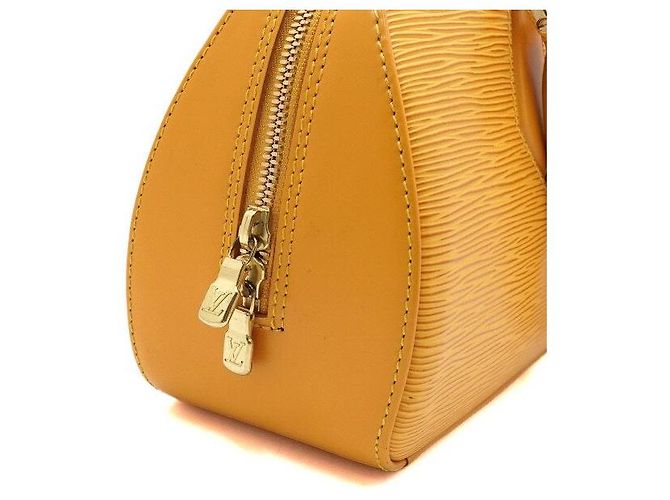 Louis Vuitton Borsa Tote in pelle giallo jasmine - vista 8