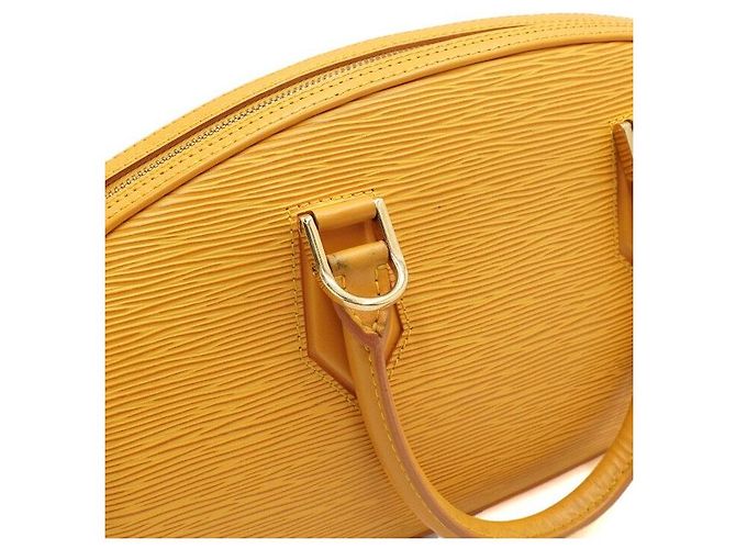 Louis Vuitton Borsa Tote in pelle giallo jasmine - vista 9