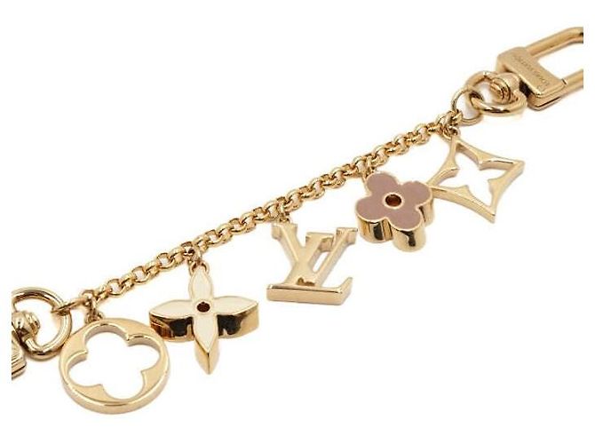 Louis Vuitton Portachiavi con catena Fleur de Monogram D'oro - vista 3