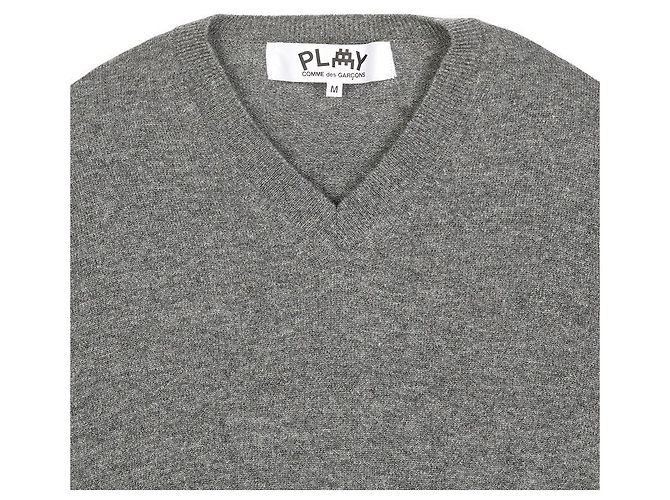 Comme Des Garcons Pull en maille Invader Double Wappen AZ Marron - vue 4
