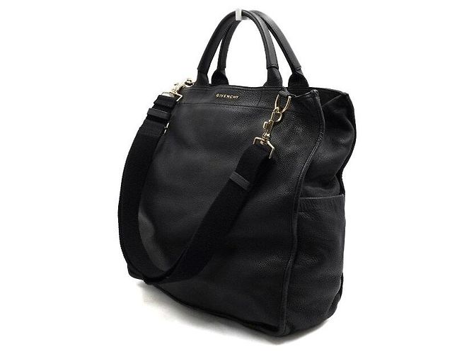 Givenchy Piccola borsa tote e borsa a tracolla unisex in pelle di vacchetta nera - vista 2