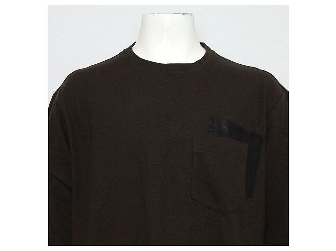 Hermès Kurzärmeliges Herren-T-Shirt mit Logo und Lederpatch Mehrfarben - Ansicht 2