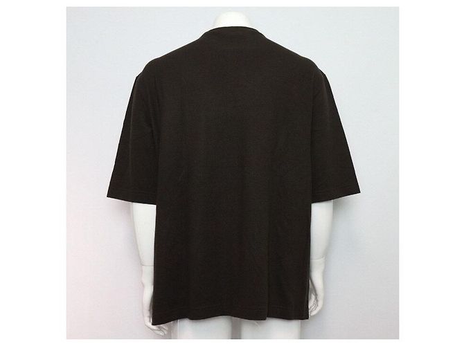 Hermès Kurzärmeliges Herren-T-Shirt mit Logo und Lederpatch Mehrfarben - Ansicht 4