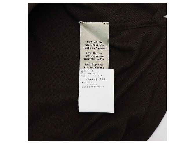 Hermès Kurzärmeliges Herren-T-Shirt mit Logo und Lederpatch Mehrfarben - Ansicht 7