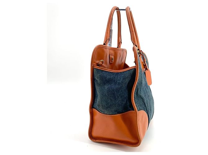 Prada Saffiano-besetzter Denim-Tote-Bag Blau - Ansicht 11