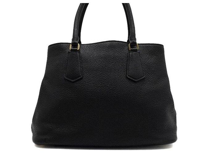 Prada Tote e borsa a tracolla in pelle Vitello Daino nera Nero - vista 4