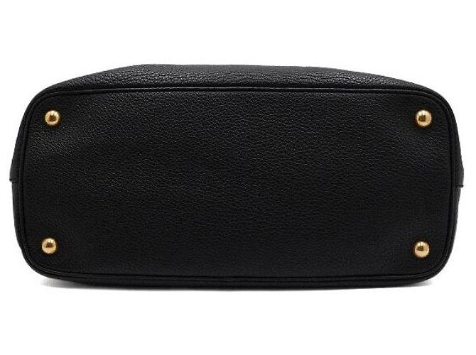 Prada Tote e borsa a tracolla in pelle Vitello Daino nera Nero - vista 6