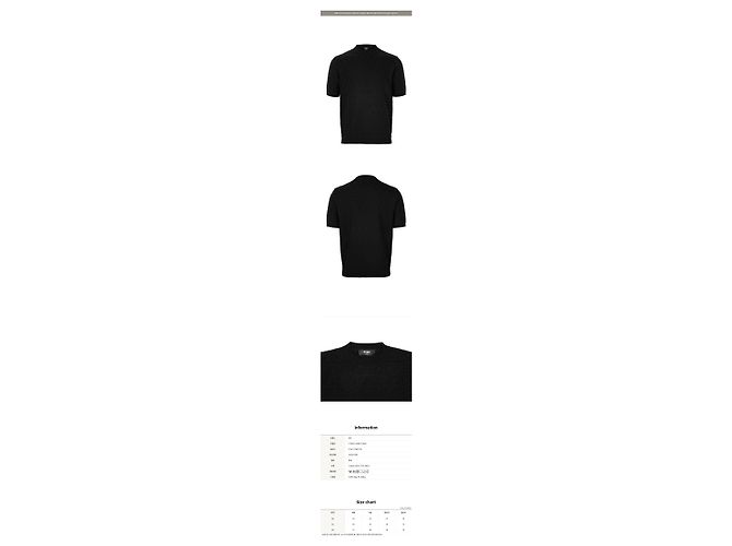 Fendi Maglia a maniche corte nera FF - vista 2