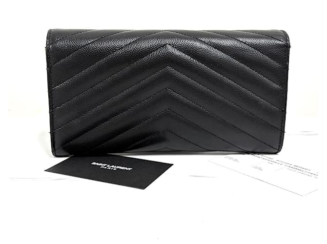 Saint Laurent Monogramm Long Wallet Schwarz - Ansicht 13