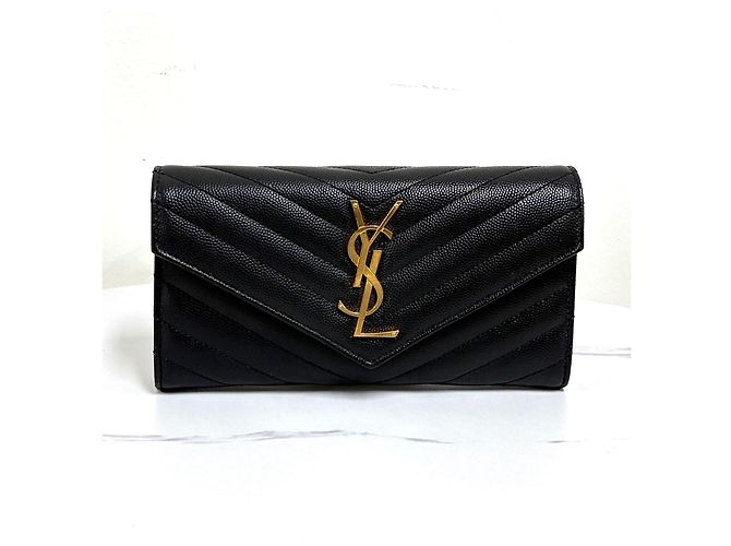 Saint Laurent Monogramm Long Wallet Schwarz - Ansicht 2