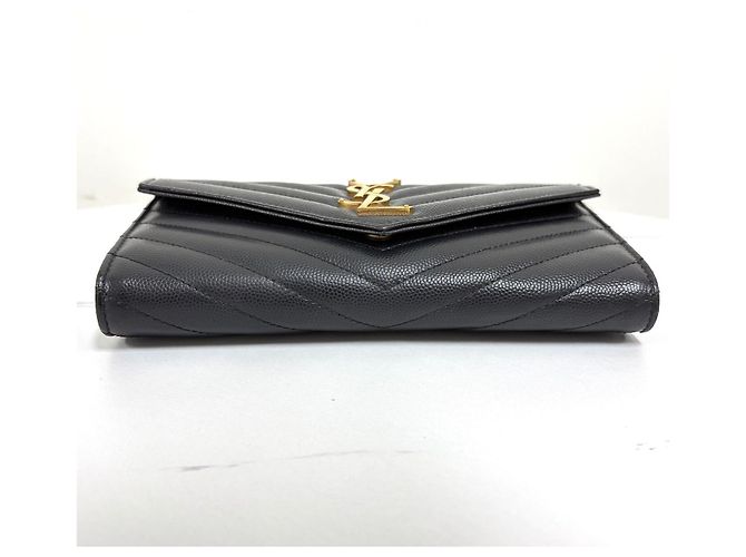 Saint Laurent Monogramm Long Wallet Schwarz - Ansicht 6