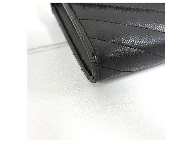 Saint Laurent Monogramm Long Wallet Schwarz - Ansicht 7