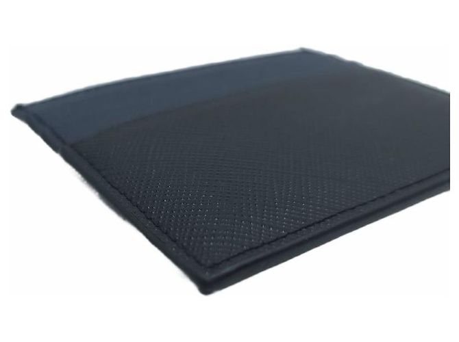 Prada Saffiano Leather Cardholder Blue - view 12