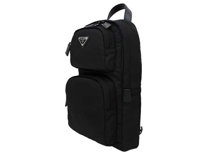 Prada Zaino a tracolla in Re-Nylon Nero - vista 3