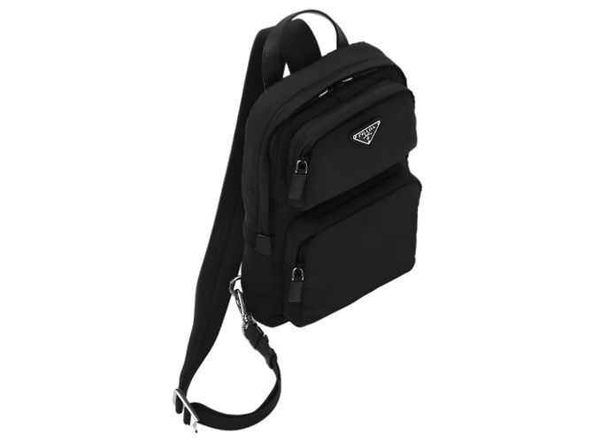 Prada Zaino a tracolla in Re-Nylon Nero - vista 5