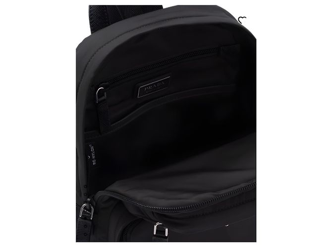 Prada Zaino a tracolla in Re-Nylon Nero - vista 6