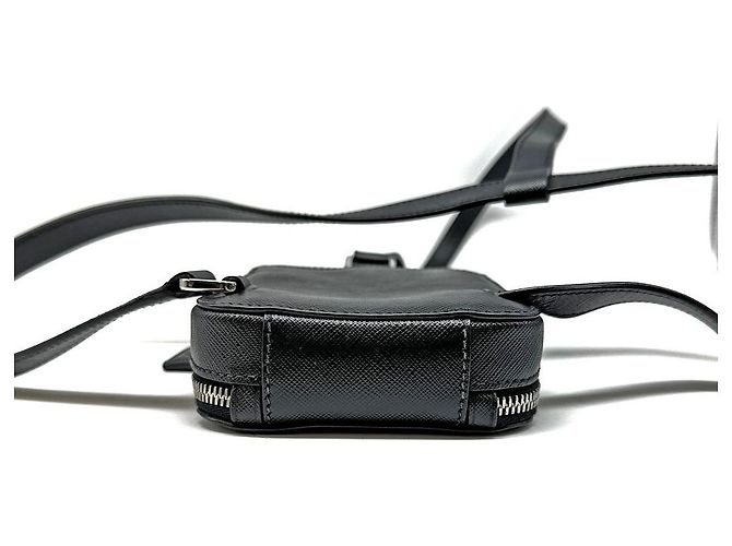 Prada Sac ceinture Saffiano Triangle Logo Black - vue 5