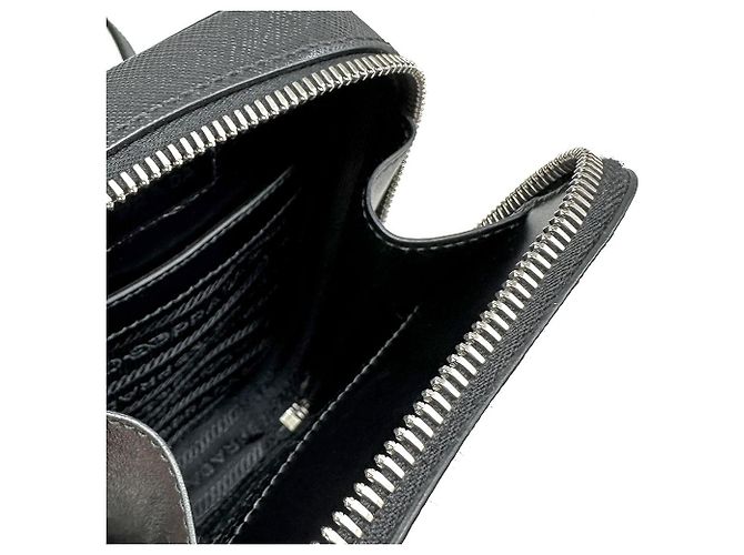 Prada Sac ceinture Saffiano Triangle Logo Black - vue 7