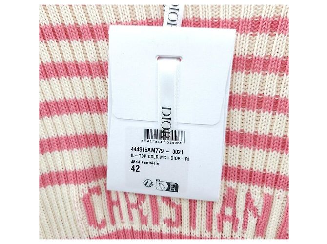 Dior Riviera a maniche corte in maglia corallo - vista 5