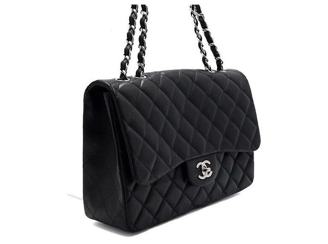 Chanel Borsa a tracolla One Flap con catena argentata Nero - vista 4