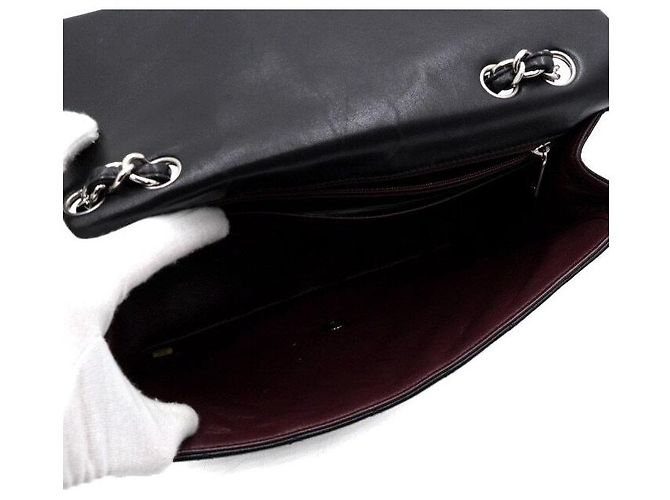 Chanel Borsa a tracolla One Flap con catena argentata Nero - vista 6