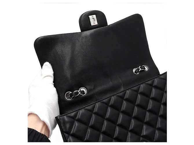 Chanel Borsa a tracolla One Flap con catena argentata Nero - vista 8
