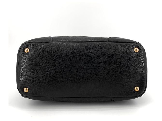 Prada Borsa Tote e Borsa a Spalla in Vitello Daino Nero - vista 6