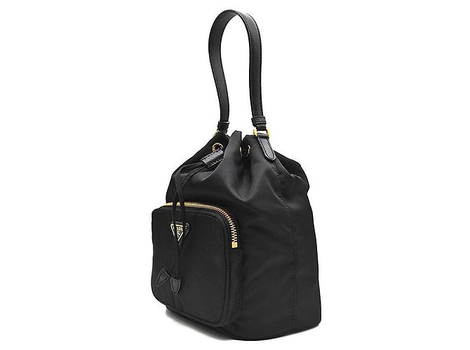 Prada Borsa Tote Duet e Borsa a tracolla in Re-Nylon Nero - vista 2