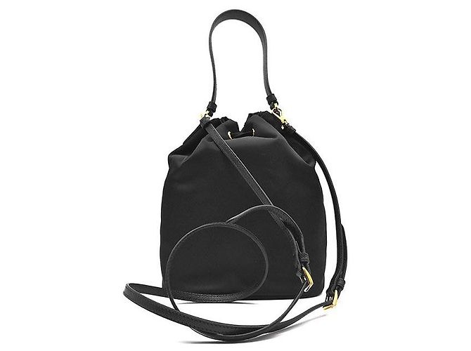 Prada Borsa Tote Duet e Borsa a tracolla in Re-Nylon Nero - vista 3