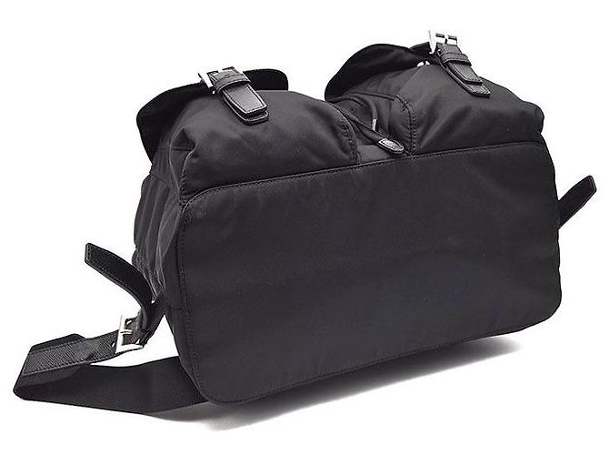 Prada Borsa Tote Duet e Borsa a tracolla in Re-Nylon Nero - vista 7