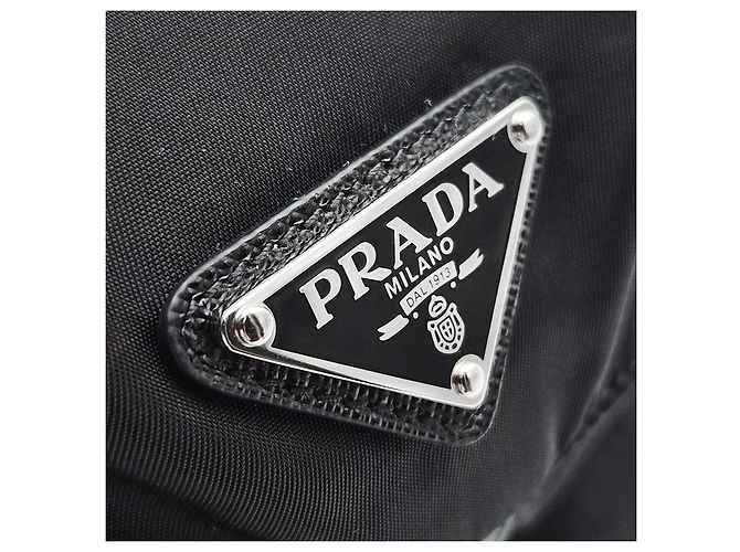 Prada Borsa Tote Duet e Borsa a tracolla in Re-Nylon Nero - vista 8