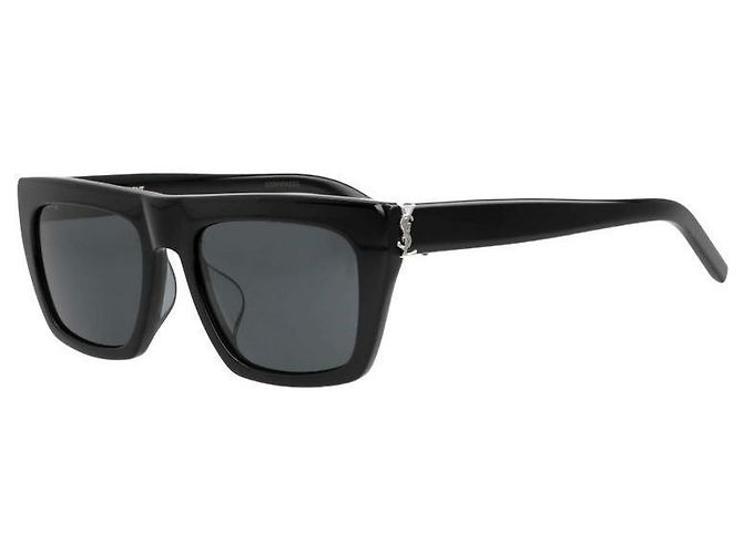 Saint Laurent Occhiali da sole SL Cassandra Monogram Square Flat Top Asian Fit Marrone - vista 3