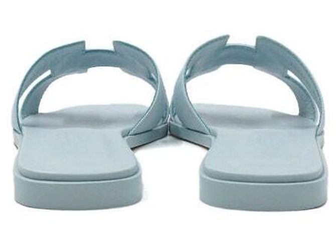 Hermès Sandali Oran in Epsom blu da donna - vista 5