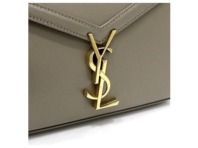 Saint Laurent Borsa Tote e Borsa a Spalla Cassandra Mini Top Handle da donna in Caviar Marrone - vista 11