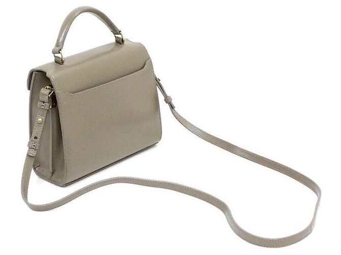 Saint Laurent Borsa Tote e Borsa a Spalla Cassandra Mini Top Handle da donna in Caviar Marrone - vista 13