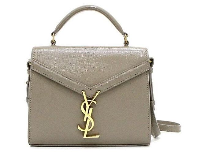 Saint Laurent Borsa Tote e Borsa a Spalla Cassandra Mini Top Handle da donna in Caviar Marrone - vista 2