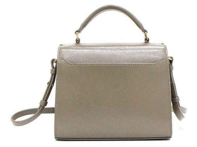 Saint Laurent Borsa Tote e Borsa a Spalla Cassandra Mini Top Handle da donna in Caviar Marrone - vista 5