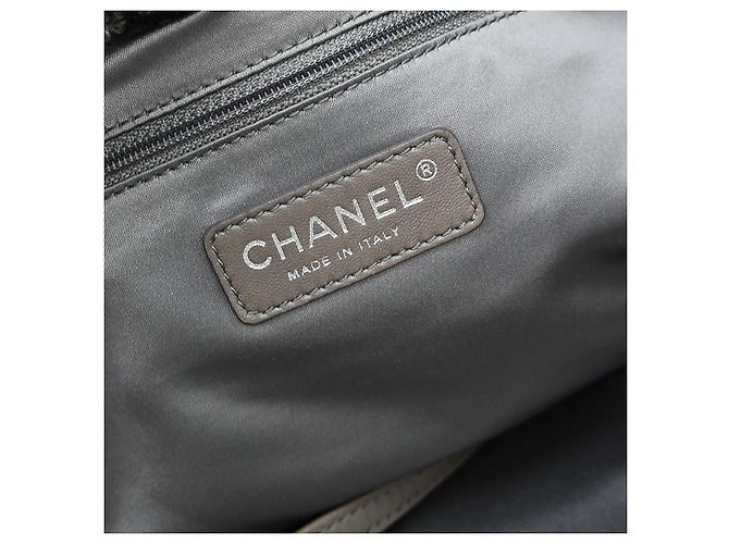 Chanel Funny Tweed Bon Bon Tote Lambskin Large Bordeaux - Ansicht 4