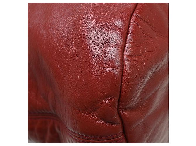 Chanel Funny Tweed Bon Bon Tote Lambskin Large Bordeaux - Ansicht 6