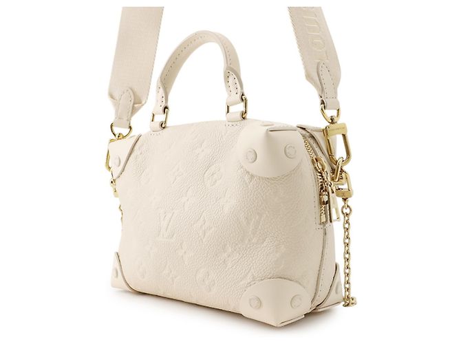 Borsa Louis Vuitton Monogram Empreinte Petite Malle Souple Bianco - vista 2