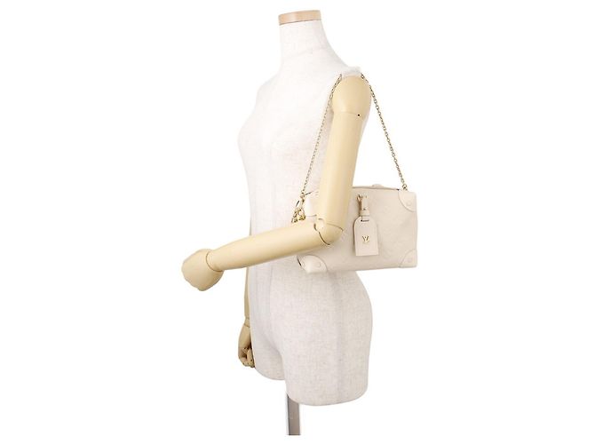 Borsa Louis Vuitton Monogram Empreinte Petite Malle Souple Bianco - vista 5